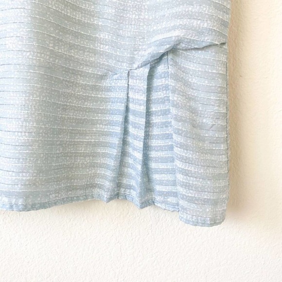 Banana Republic Blue Drape Blouse Side Pleats Size S Sleeveless - Picture 5 of 9